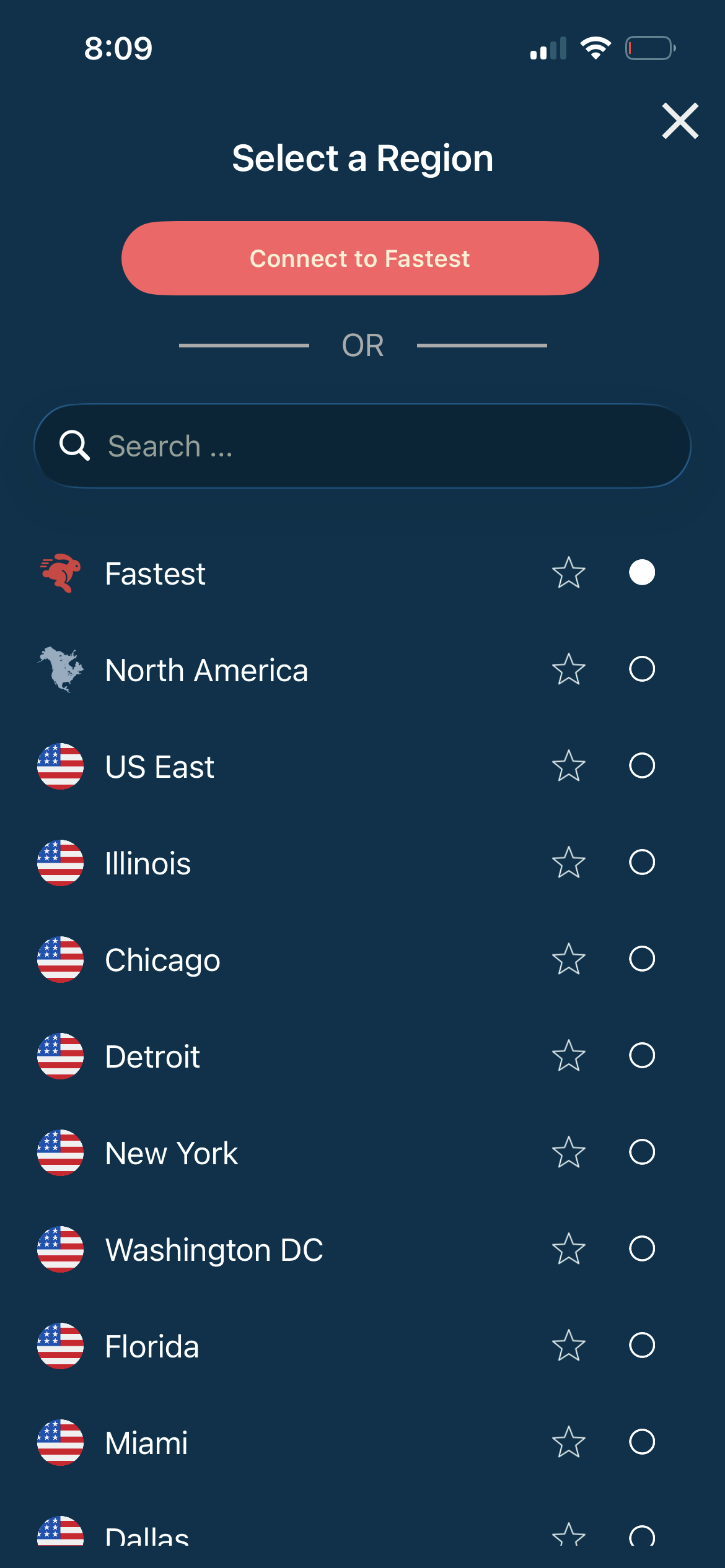 Swiss VPN Serverliste mit Vereinigte Staaten-Servern